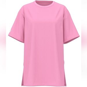 VICTORIA'S SECRET PINK 100% Cotton Oversized Side Slit Sleepshirt S SMALL Pink